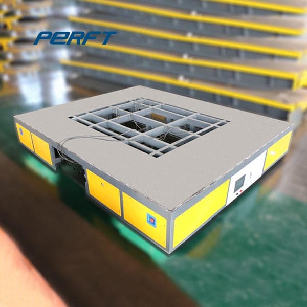 agv transfer cart with fork lift pockets for transporting 30 tons